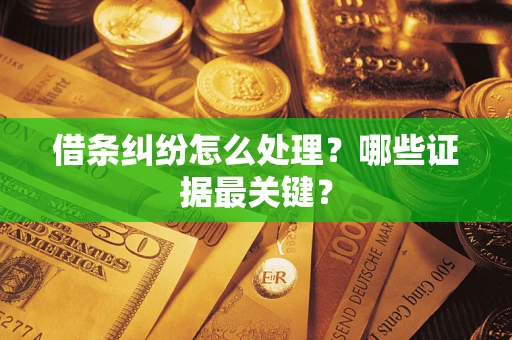 济南借条纠纷怎么处理？哪些证据最关键？