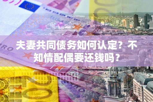 济南夫妻共同债务如何认定？不知情配偶要还钱吗？