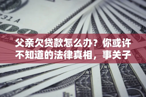 济南父亲欠贷款怎么办？你或许不知道的法律真相，事关子女未来